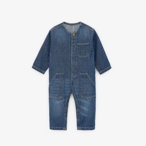 Zara Denim Worker Jumpsuit